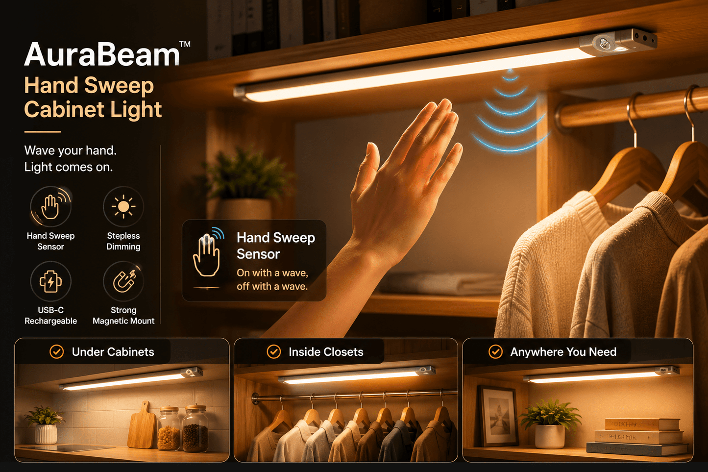 AuraBeam™ Type - C Motion Sensor Light - Veloraland